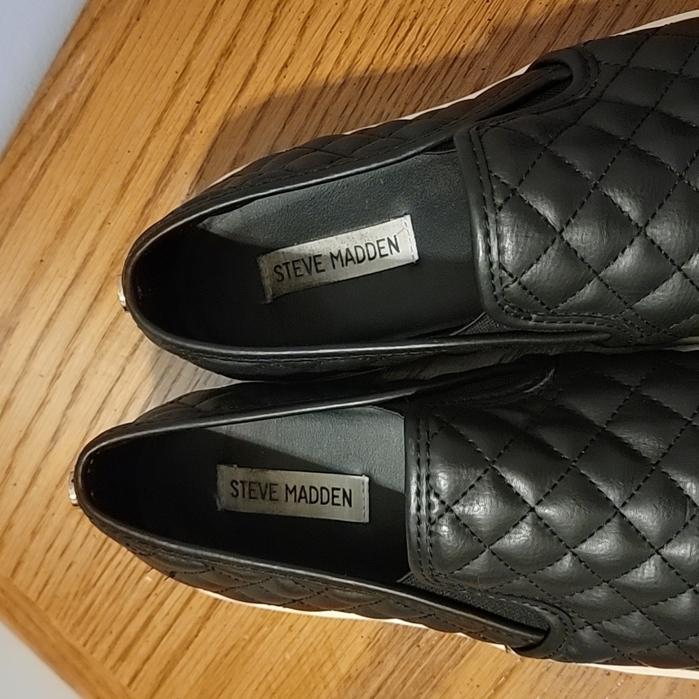 Steve Madden ECENTRCQ black slide on shoes - Picture 5 of 6